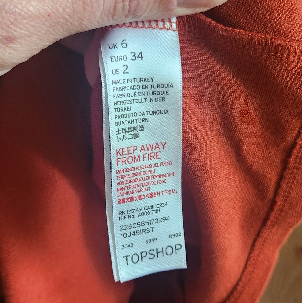 Elegant Orange Women's Dress Top Shop - Picture 4 of 7